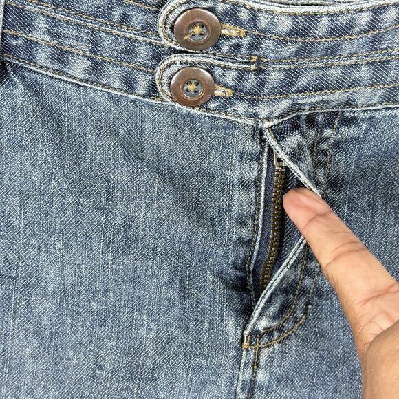 H&M Midi Blue Jean Skirt Size 12 Denim A-line Skirt, Y2K, Hippie Skirt EU 42 - Picture 5 of 13